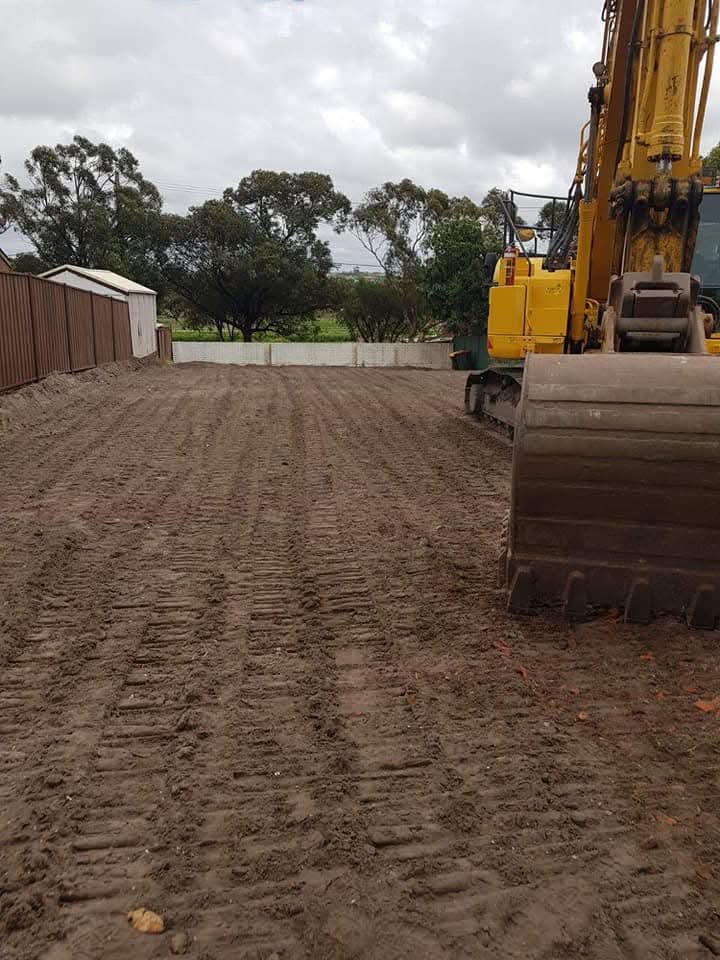 Cleared and graded residential block ready for build